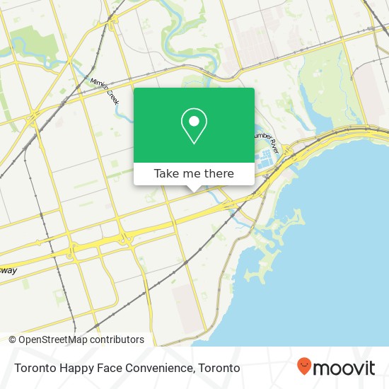 Toronto Happy Face Convenience map