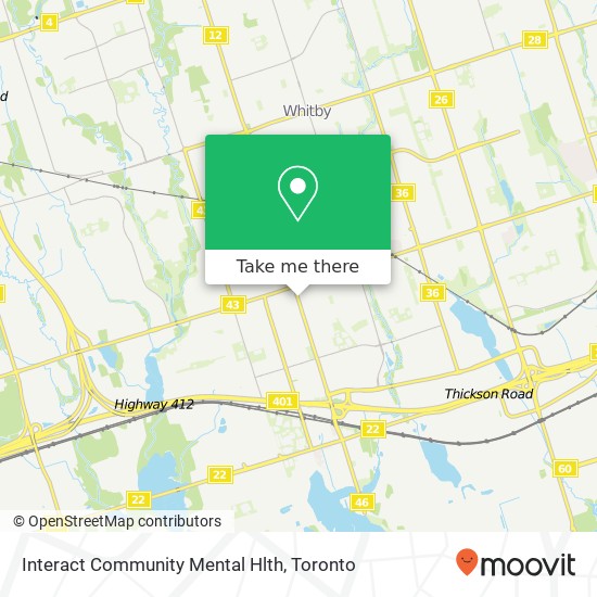 Interact Community Mental Hlth map