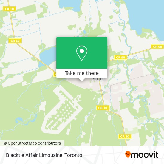 Blacktie Affair Limousine map