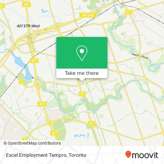Excel Employment Tempro map
