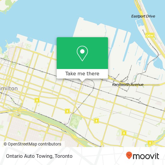 Ontario Auto Towing map