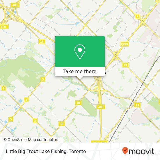 Little Big Trout Lake Fishing map