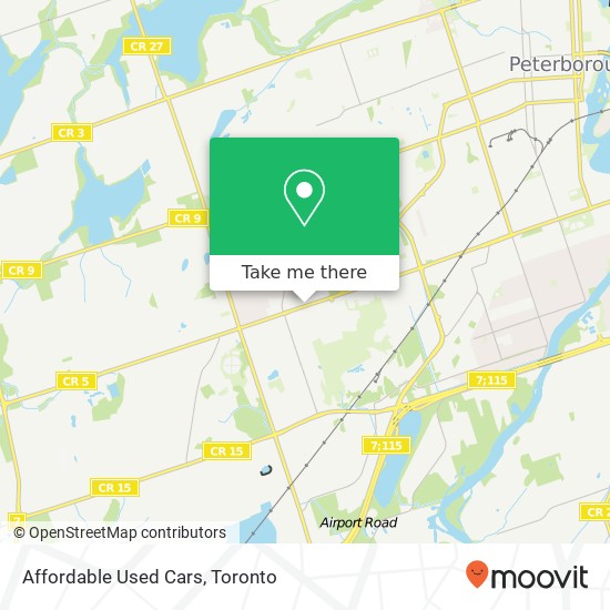 Affordable Used Cars map