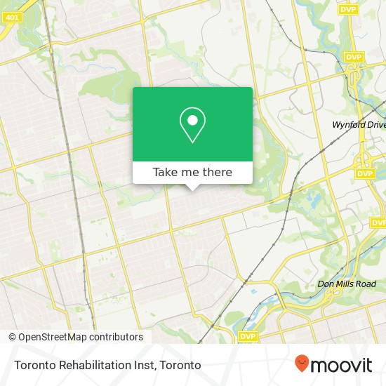 Toronto Rehabilitation Inst map