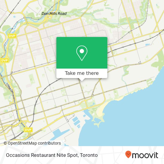 Occasions Restaurant Nite Spot map