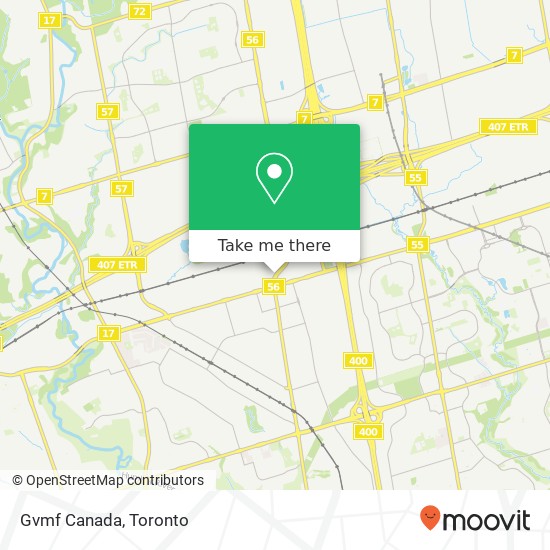 Gvmf Canada map