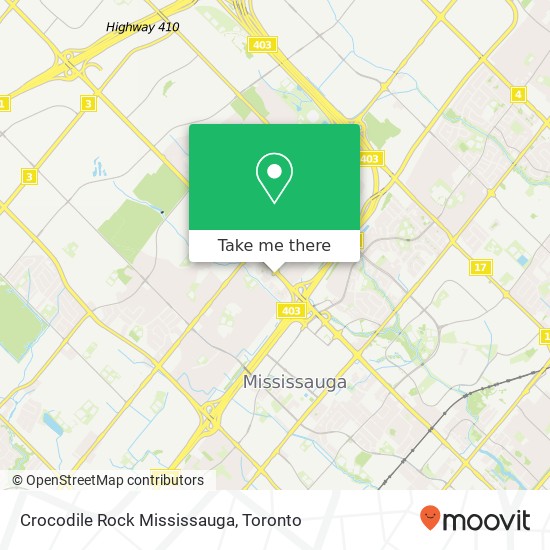 Crocodile Rock Mississauga map