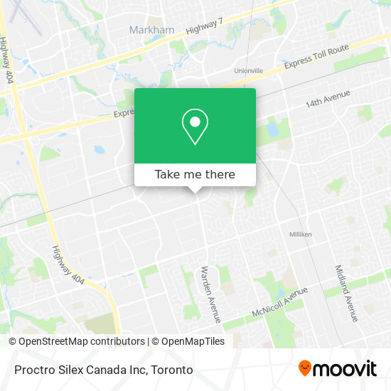 Proctro Silex Canada Inc map
