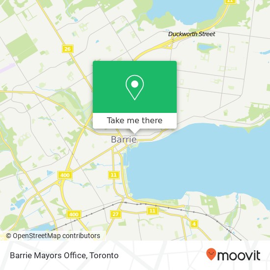 Barrie Mayors Office map