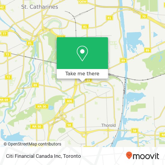 Citi Financial Canada Inc map