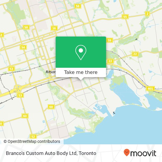 Branco's Custom Auto Body Ltd map