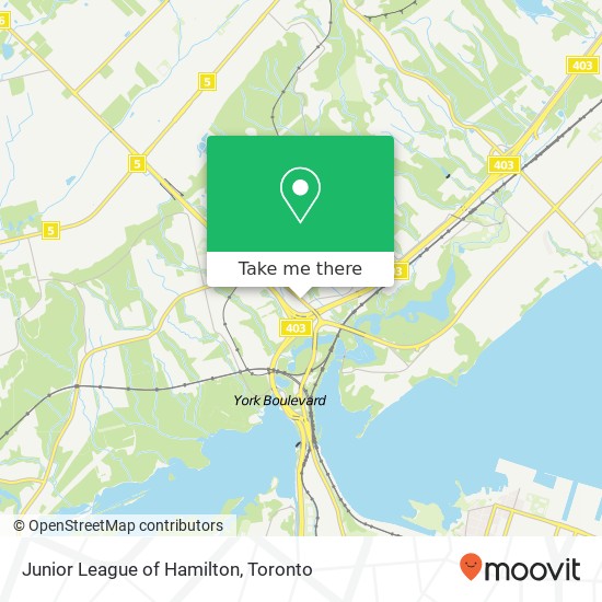 Junior League of Hamilton map