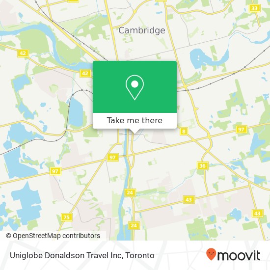 Uniglobe Donaldson Travel Inc map