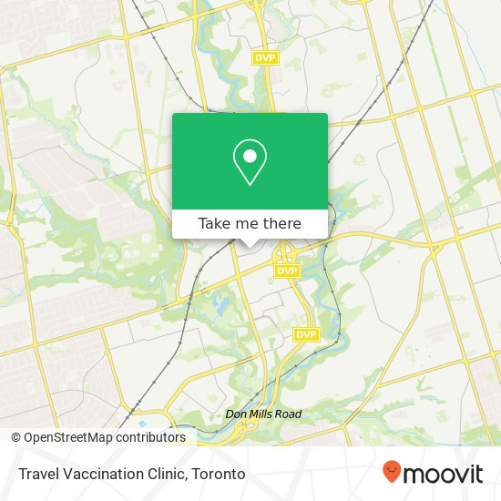 Travel Vaccination Clinic map