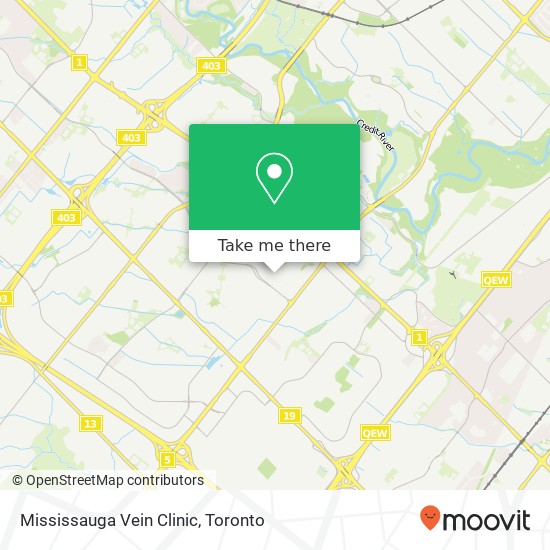 Mississauga Vein Clinic map