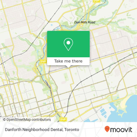 Danforth Neighborhood Dental map