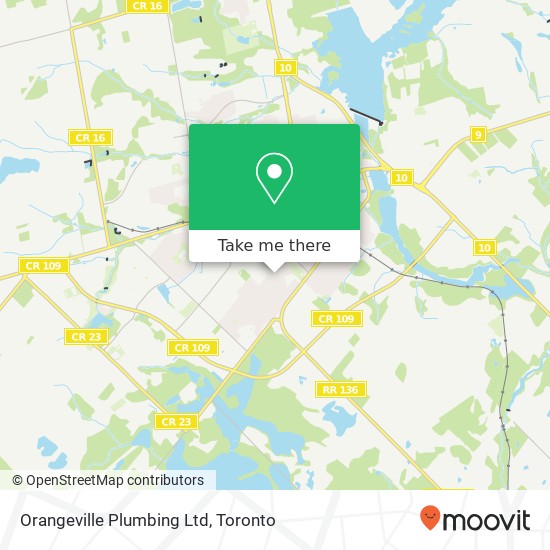 Orangeville Plumbing Ltd map