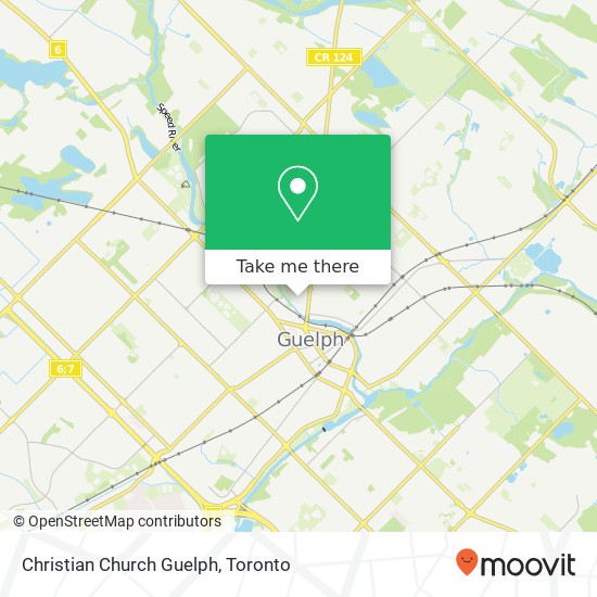 Christian Church Guelph map