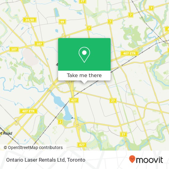 Ontario Laser Rentals Ltd map