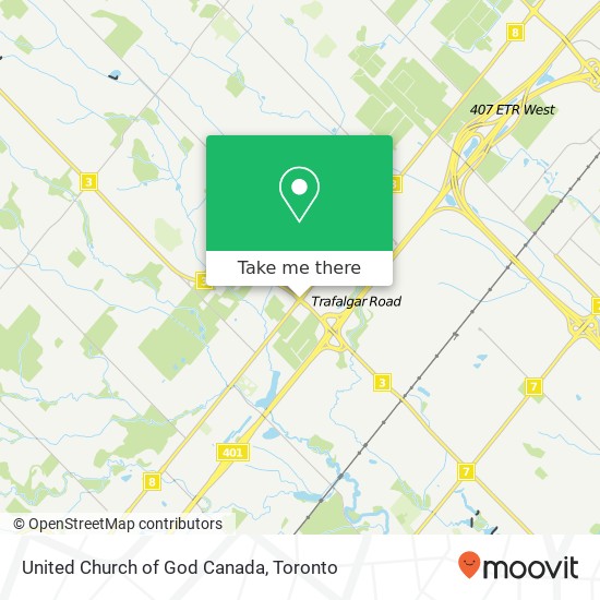 United Church of God Canada map