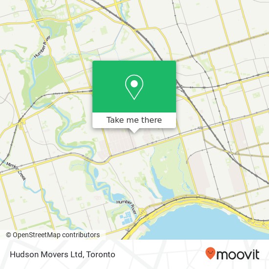 Hudson Movers Ltd map
