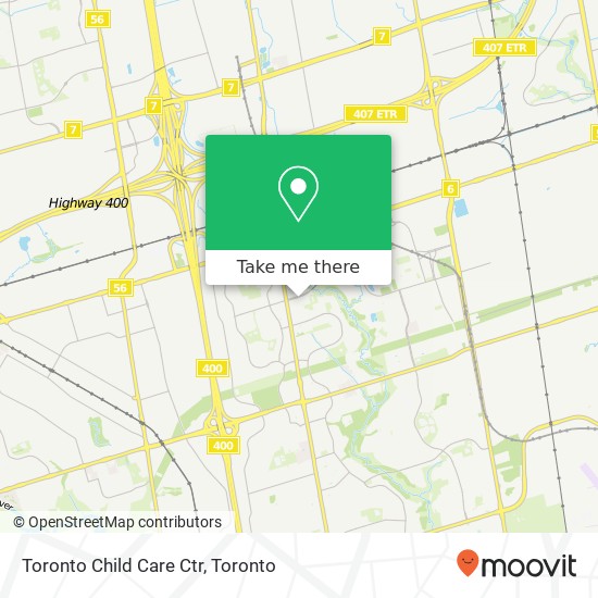 Toronto Child Care Ctr map