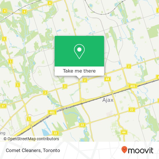 Comet Cleaners map