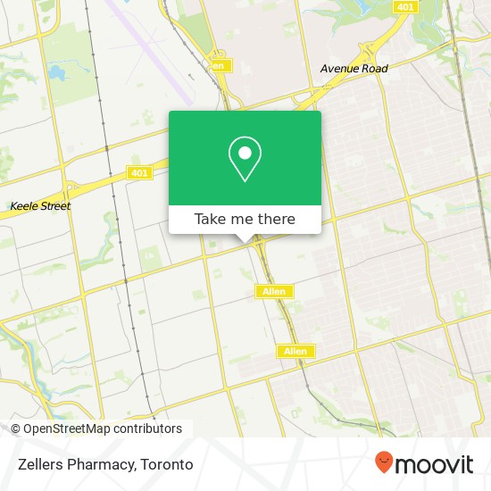 Zellers Pharmacy map