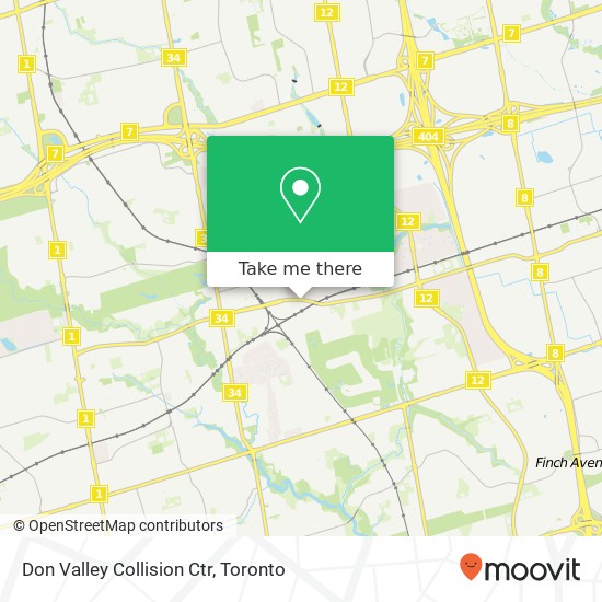 Don Valley Collision Ctr map