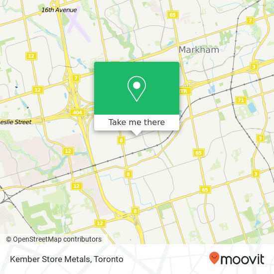 Kember Store Metals map