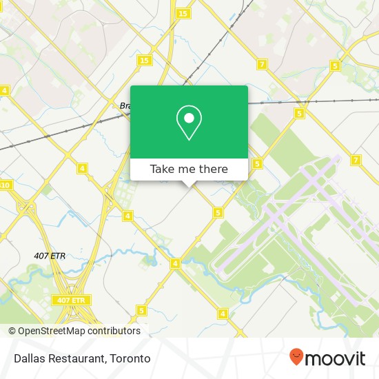 Dallas Restaurant map