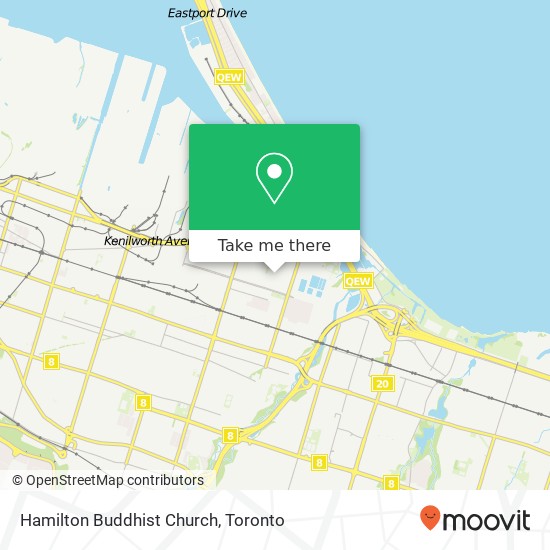 Hamilton Buddhist Church map