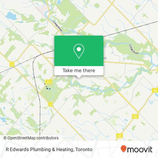 R Edwards Plumbing & Heating map