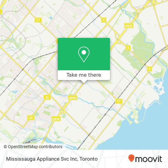 Mississauga Appliance Svc Inc map