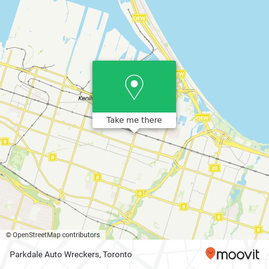 Parkdale Auto Wreckers map