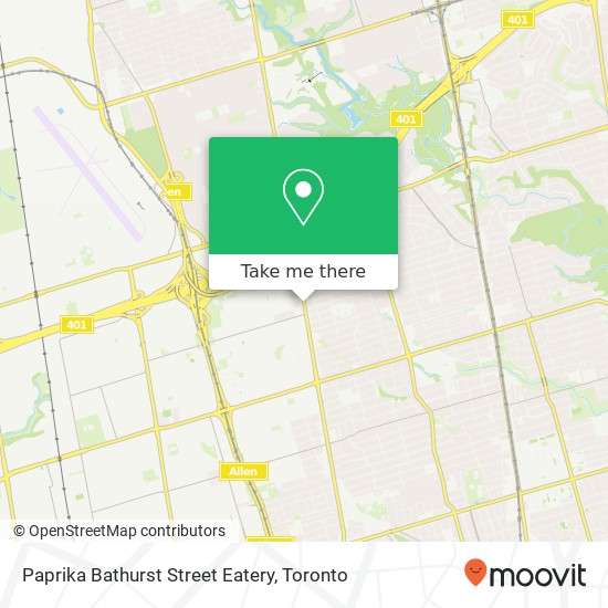 Paprika Bathurst Street Eatery map