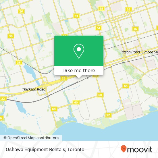 Oshawa Equipment Rentals map
