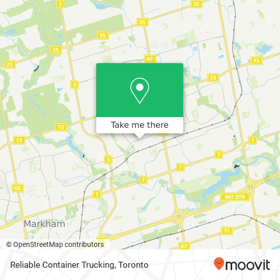 Reliable Container Trucking map