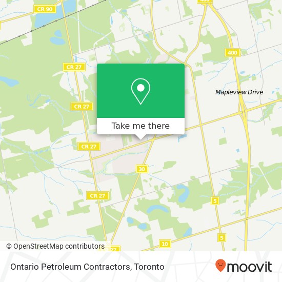 Ontario Petroleum Contractors map
