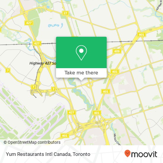 Yum Restaurants Intl Canada map