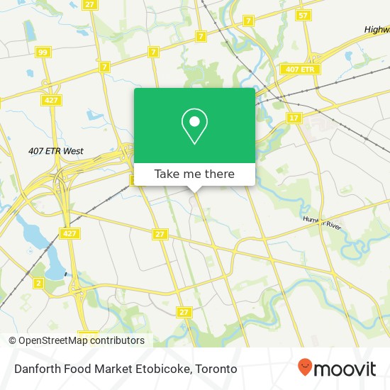 Danforth Food Market Etobicoke map