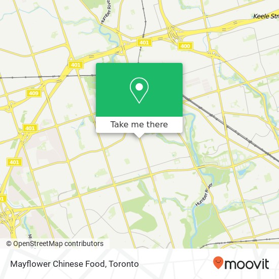 Mayflower Chinese Food map