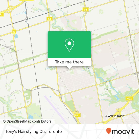 Tony's Hairstyling Ctr map