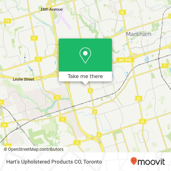 Hart's Upholstered Products CO map