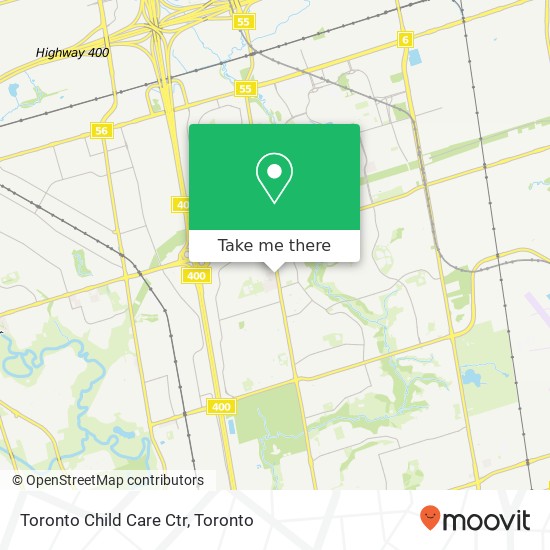 Toronto Child Care Ctr map