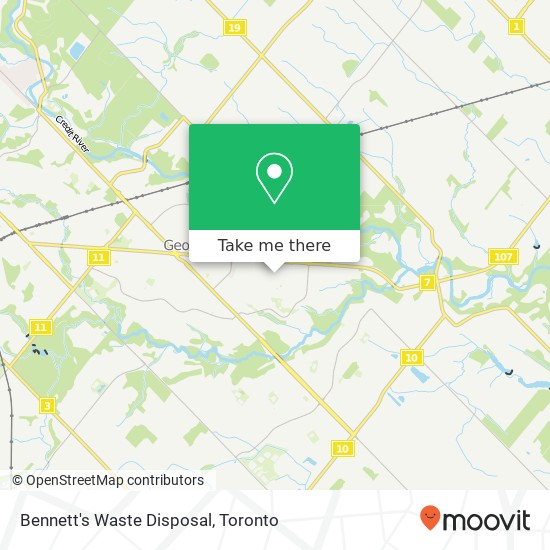 Bennett's Waste Disposal map