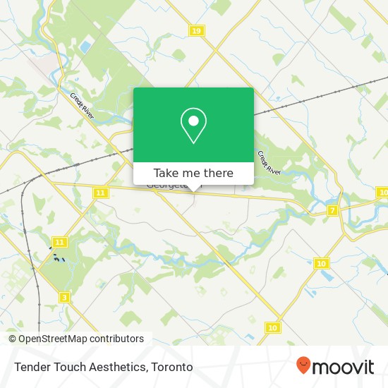 Tender Touch Aesthetics map