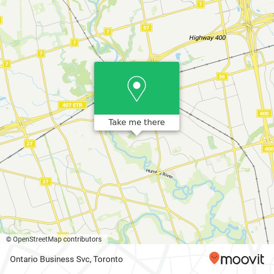 Ontario Business Svc map
