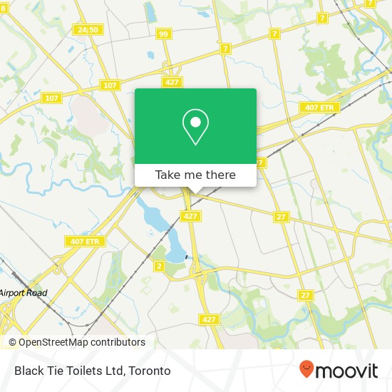 Black Tie Toilets Ltd map