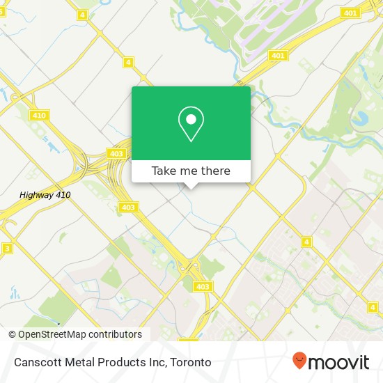 Canscott Metal Products Inc map